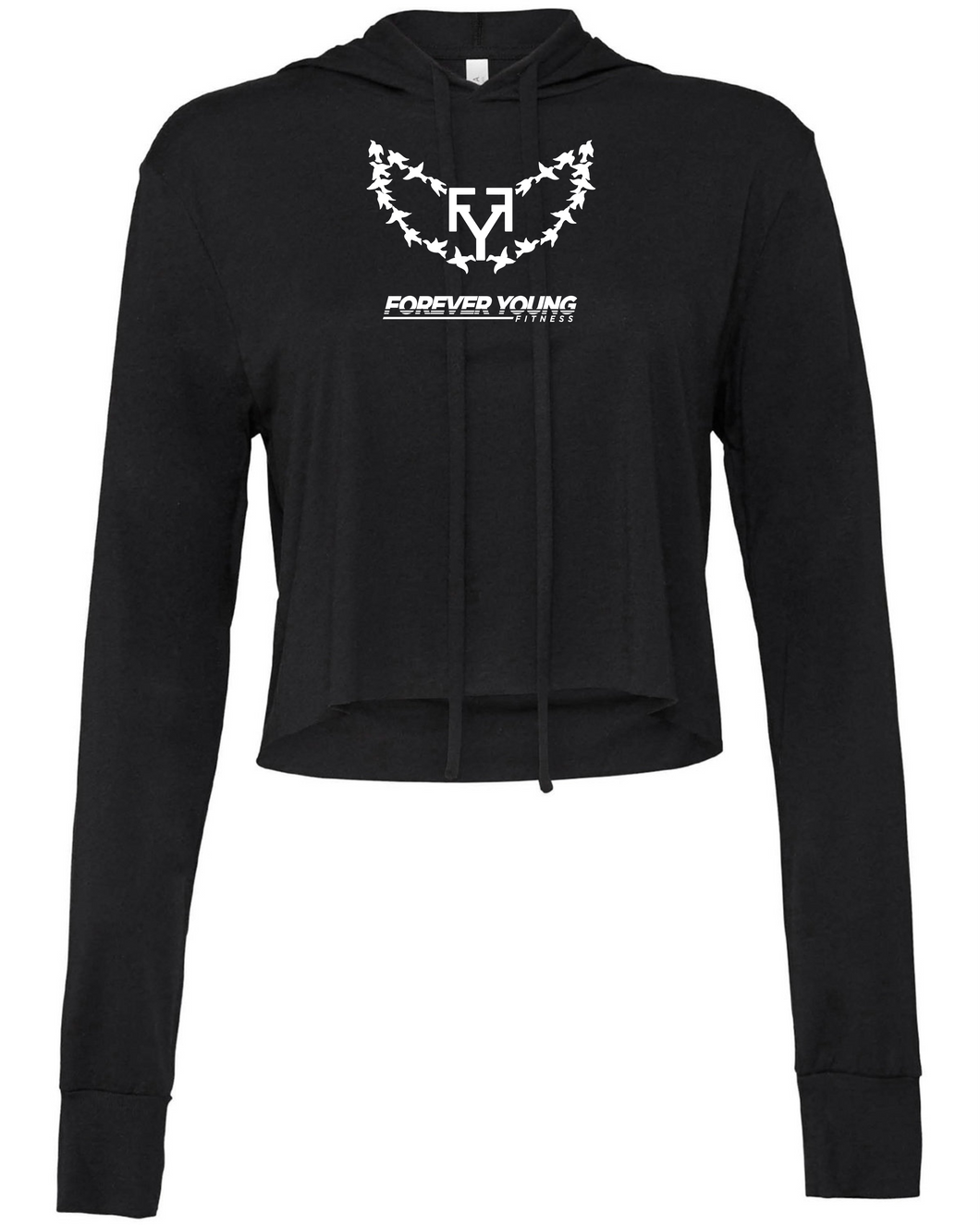 **PRE-ORDER** Long Sleeve Cropped Hoodie T-Shirt